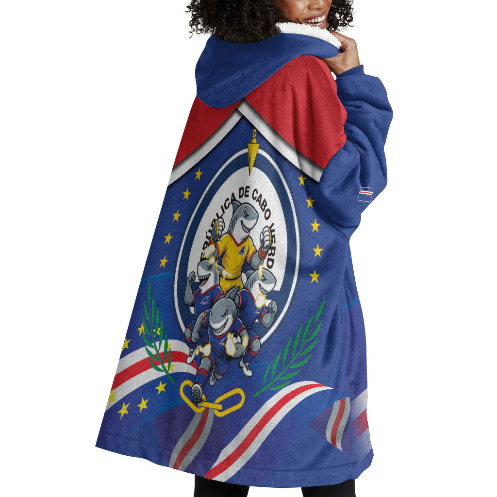 Cape Verde 2026 Football Wearable Blanket Hoodie Orgulho Tubaroes Azuis Make History