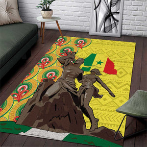 Senegal Monument de la Renaissance Area Rug Africaine Ankara Pattern