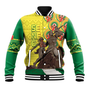 Senegal Monument de la Renaissance Baseball Jacket Africaine Ankara Pattern