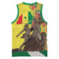 Senegal Monument de la Renaissance Basketball Jersey Africaine Ankara Pattern - African Pride
