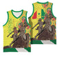 Senegal Monument de la Renaissance Basketball Jersey Africaine Ankara Pattern - African Pride