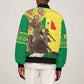 Senegal Monument de la Renaissance Bomber Jacket Africaine Ankara Pattern
