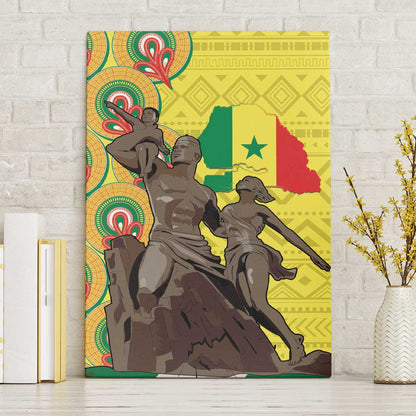 Senegal Monument de la Renaissance Canvas Wall Art Africaine Ankara Pattern