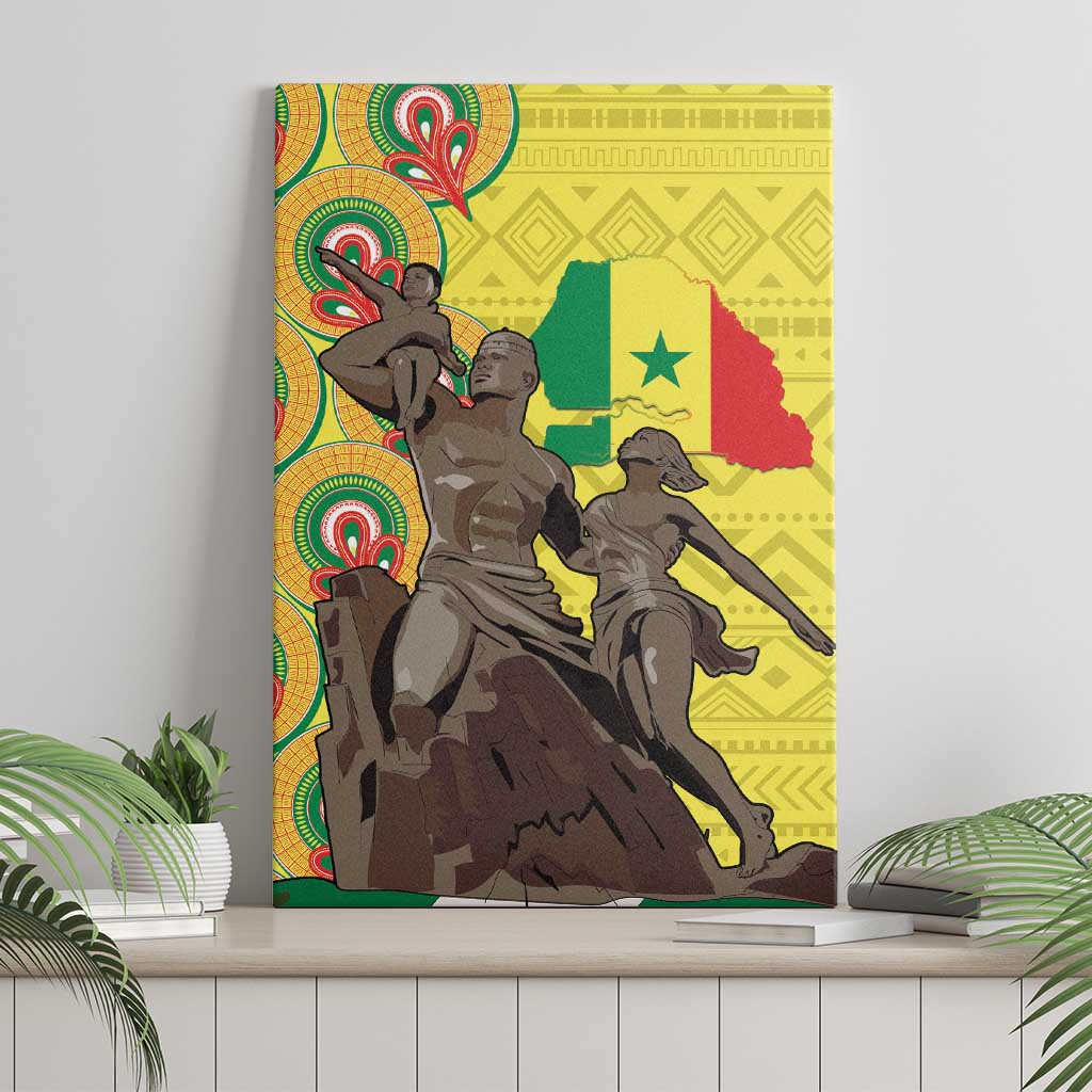 Senegal Monument de la Renaissance Canvas Wall Art Africaine Ankara Pattern