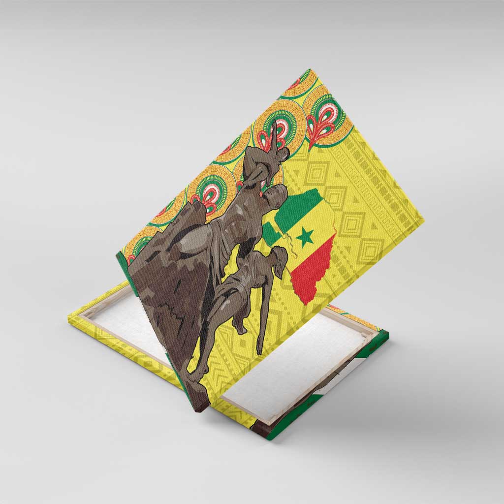 Senegal Monument de la Renaissance Canvas Wall Art Africaine Ankara Pattern