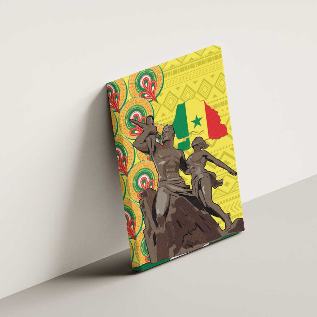 Senegal Monument de la Renaissance Canvas Wall Art Africaine Ankara Pattern