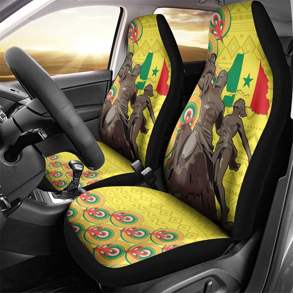 Senegal Monument de la Renaissance Car Seat Cover Africaine Ankara Pattern