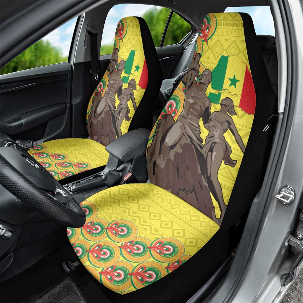 Senegal Monument de la Renaissance Car Seat Cover Africaine Ankara Pattern
