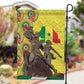 Senegal Monument de la Renaissance Garden Flag Africaine Ankara Pattern