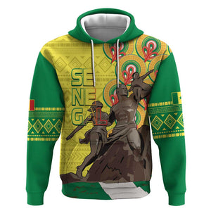 Senegal Monument de la Renaissance Hoodie Africaine Ankara Pattern