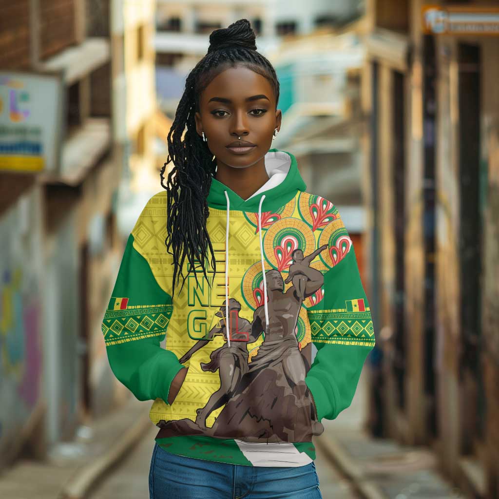 Senegal Monument de la Renaissance Hoodie Africaine Ankara Pattern