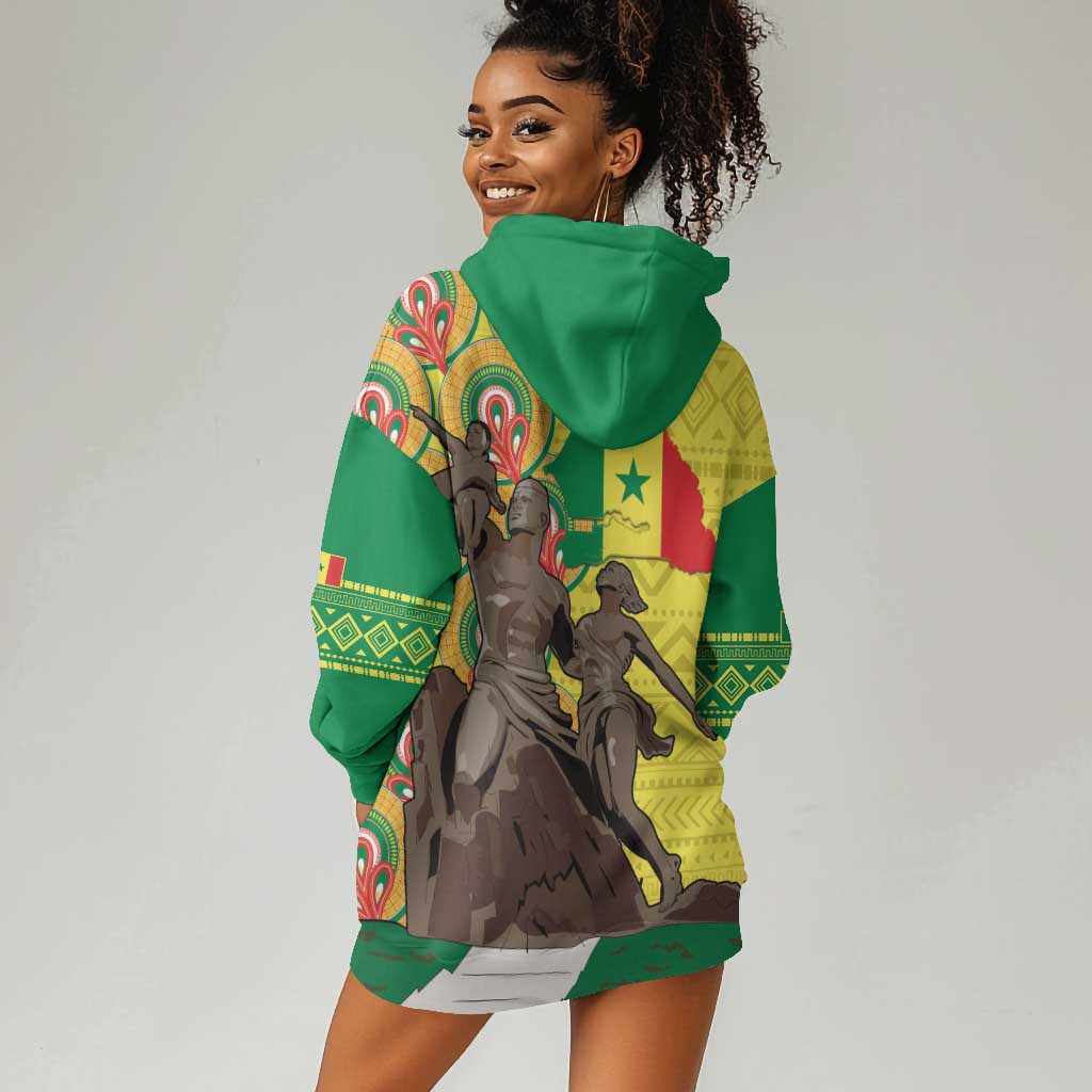Senegal Monument de la Renaissance Hoodie Dress Africaine Ankara Pattern