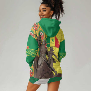 Senegal Monument de la Renaissance Hoodie Dress Africaine Ankara Pattern