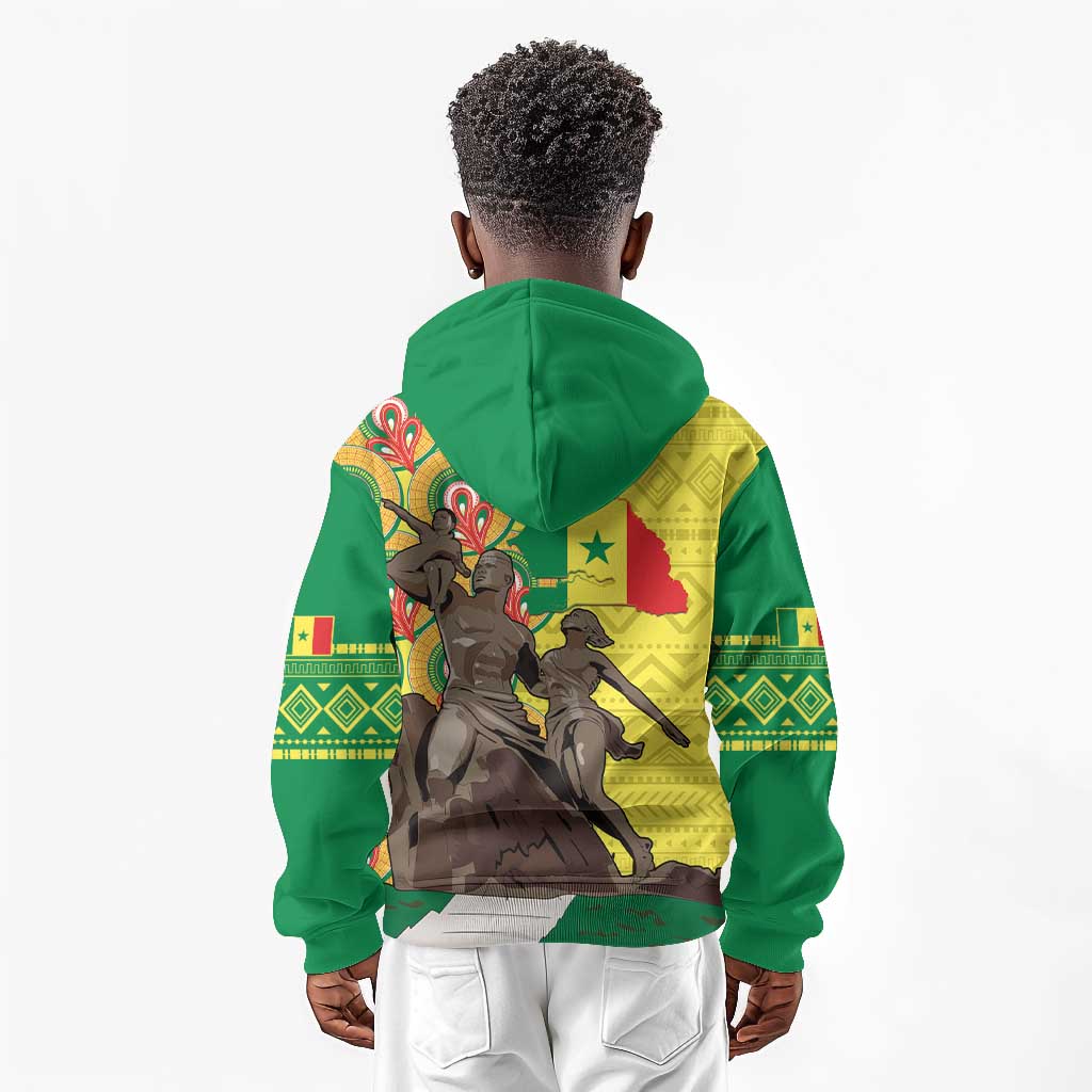 Senegal Monument de la Renaissance Kid Hoodie Africaine Ankara Pattern