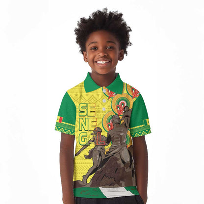 Senegal Monument de la Renaissance Kid Polo Shirt Africaine Ankara Pattern