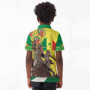 Senegal Monument de la Renaissance Kid Polo Shirt Africaine Ankara Pattern