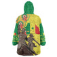 Senegal Monument de la Renaissance Kid Wearable Blanket Hoodie Africaine Ankara Pattern
