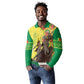 Senegal Monument de la Renaissance Long Sleeve Polo Shirt Africaine Ankara Pattern