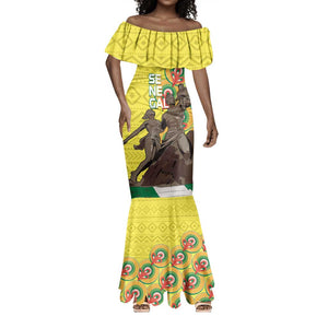 Senegal Monument de la Renaissance Mermaid Dress Africaine Ankara Pattern