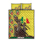 Senegal Monument de la Renaissance Quilt Bed Set Africaine Ankara Pattern