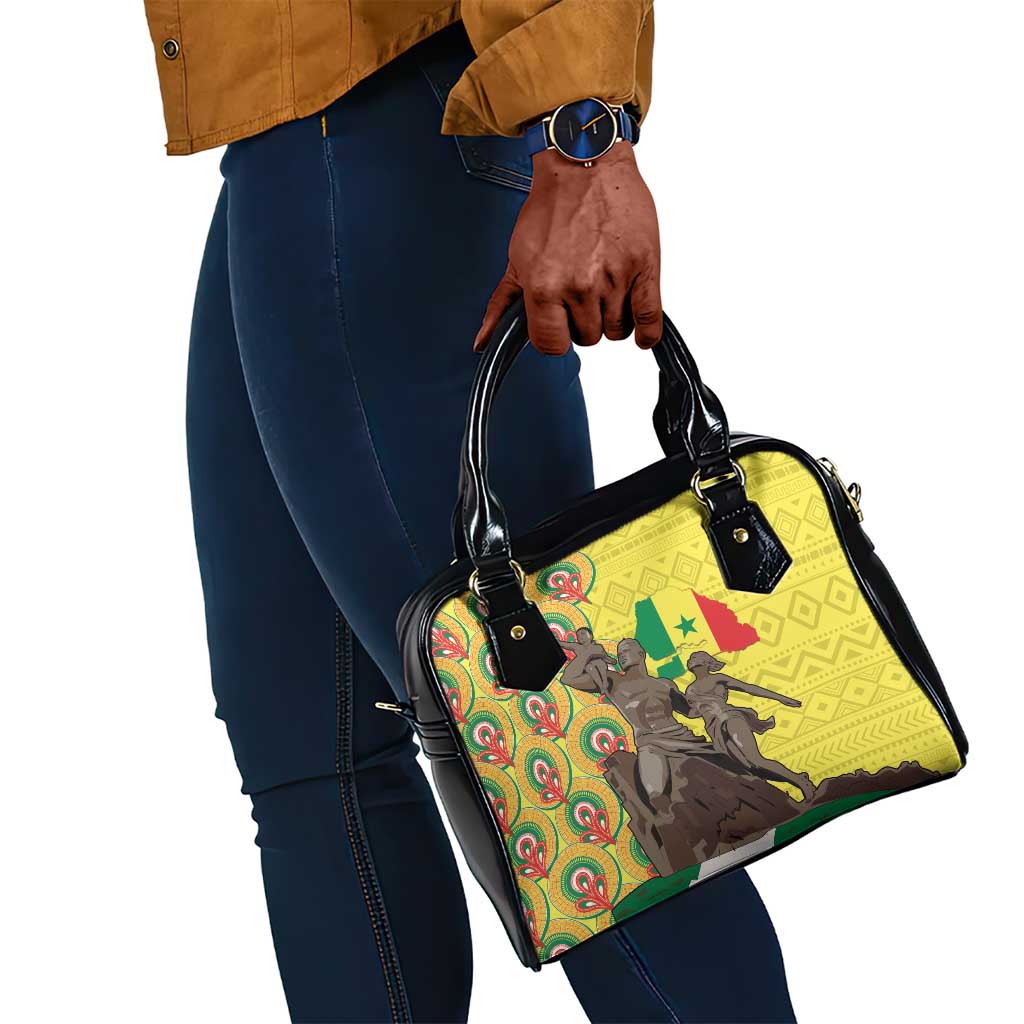 Senegal Monument de la Renaissance Shoulder Handbag Africaine Ankara Pattern