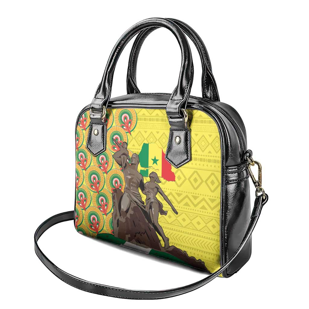 Senegal Monument de la Renaissance Shoulder Handbag Africaine Ankara Pattern