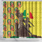 Senegal Monument de la Renaissance Shower Curtain Africaine Ankara Pattern