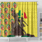 Senegal Monument de la Renaissance Shower Curtain Africaine Ankara Pattern