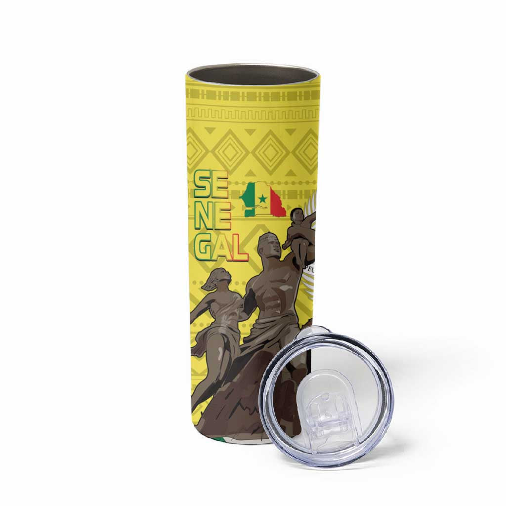 Senegal Monument de la Renaissance Skinny Tumbler Africaine Ankara Pattern