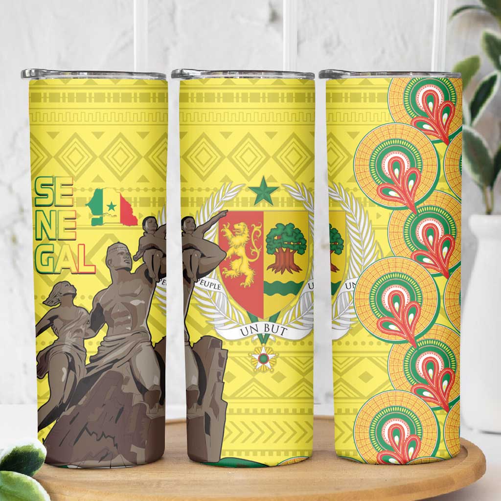 Senegal Monument de la Renaissance Skinny Tumbler Africaine Ankara Pattern