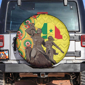 Senegal Monument de la Renaissance Spare Tire Cover Africaine Ankara Pattern