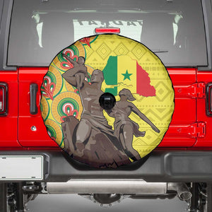 Senegal Monument de la Renaissance Spare Tire Cover Africaine Ankara Pattern