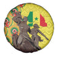 Senegal Monument de la Renaissance Spare Tire Cover Africaine Ankara Pattern