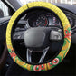 Senegal Monument de la Renaissance Steering Wheel Cover Africaine Ankara Pattern
