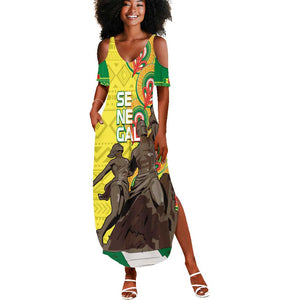 Senegal Monument de la Renaissance Summer Maxi Dress Africaine Ankara Pattern