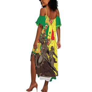 Senegal Monument de la Renaissance Summer Maxi Dress Africaine Ankara Pattern