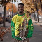 Senegal Monument de la Renaissance Sweatshirt Africaine Ankara Pattern