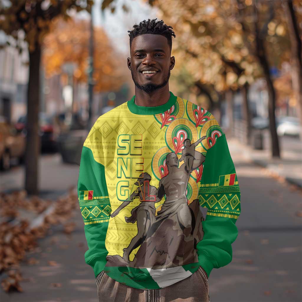 Senegal Monument de la Renaissance Sweatshirt Africaine Ankara Pattern