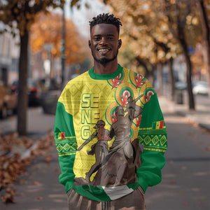 Senegal Monument de la Renaissance Sweatshirt Africaine Ankara Pattern