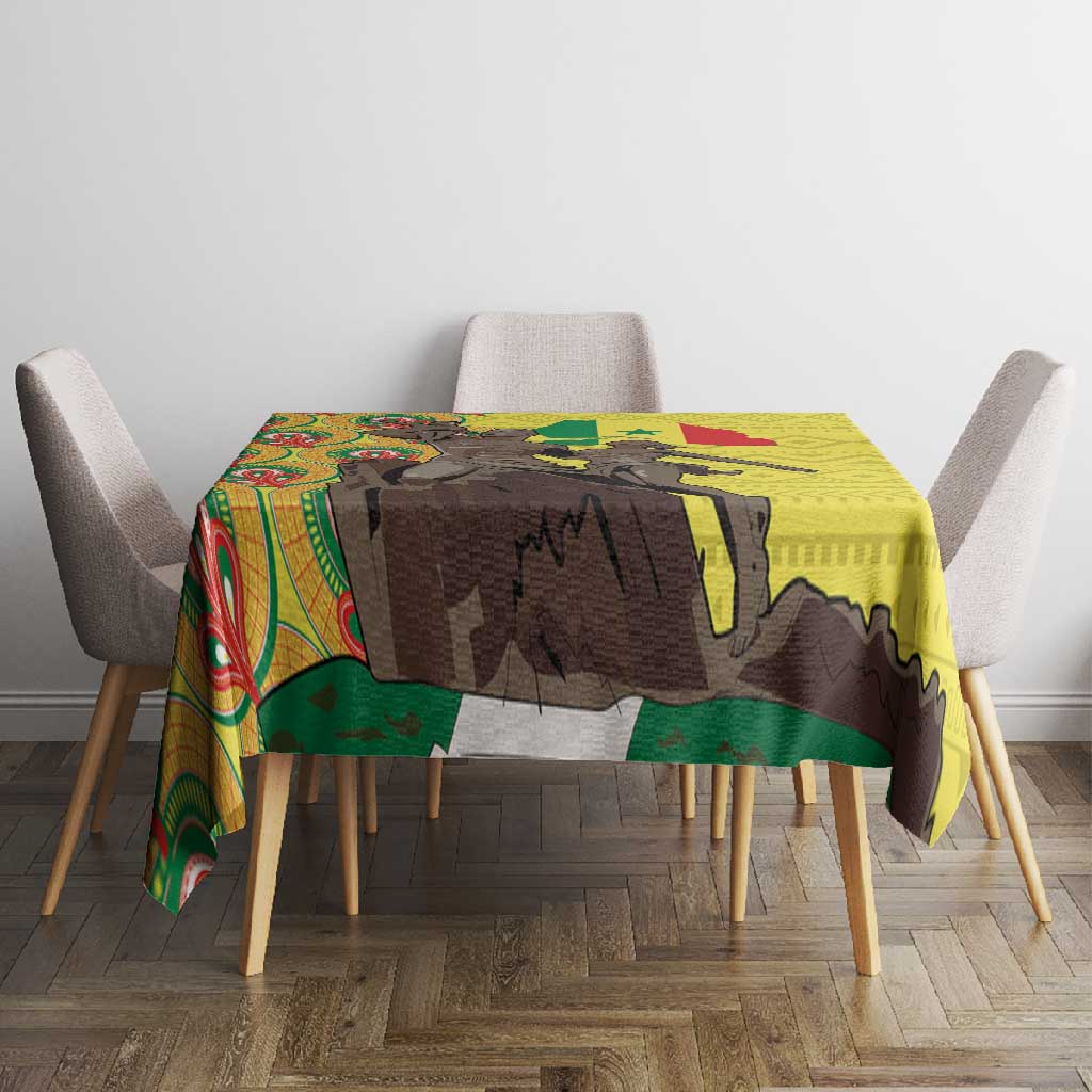 Senegal Monument de la Renaissance Tablecloth Africaine Ankara Pattern