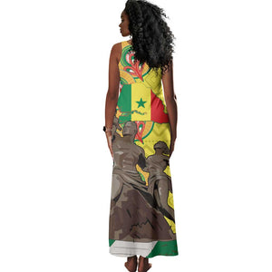 Senegal Monument de la Renaissance Tank Maxi Dress Africaine Ankara Pattern
