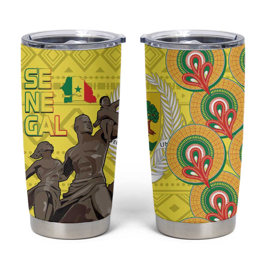 Senegal Monument de la Renaissance Tumbler Cup Africaine Ankara Pattern