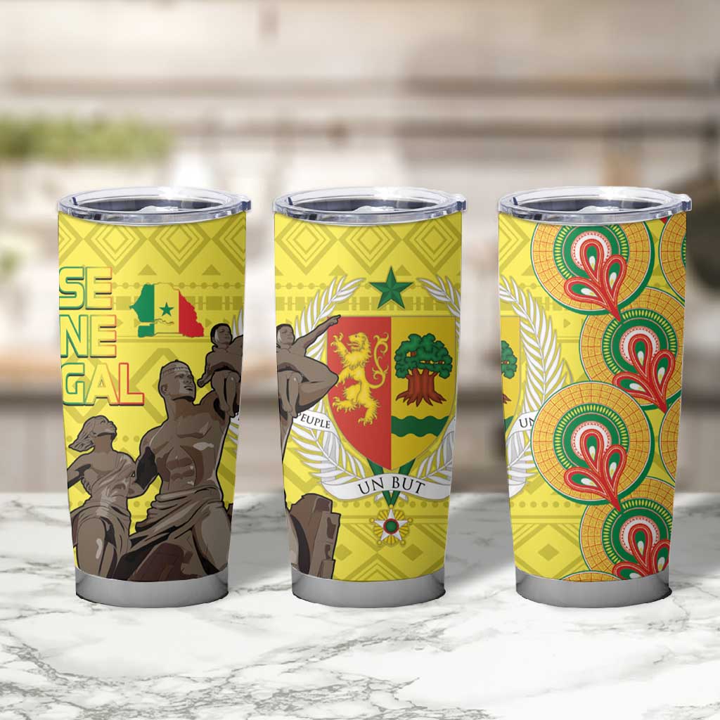 Senegal Monument de la Renaissance Tumbler Cup Africaine Ankara Pattern