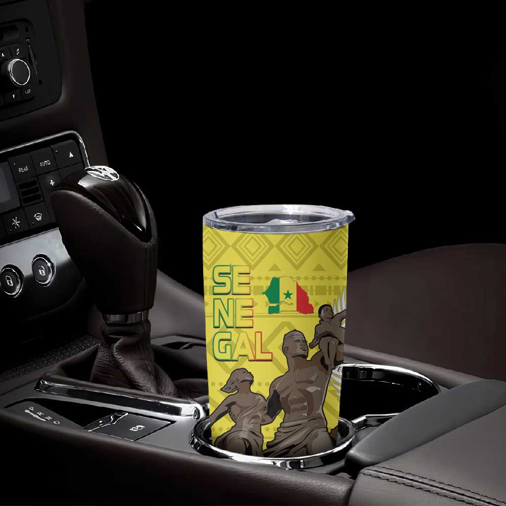 Senegal Monument de la Renaissance Tumbler Cup Africaine Ankara Pattern