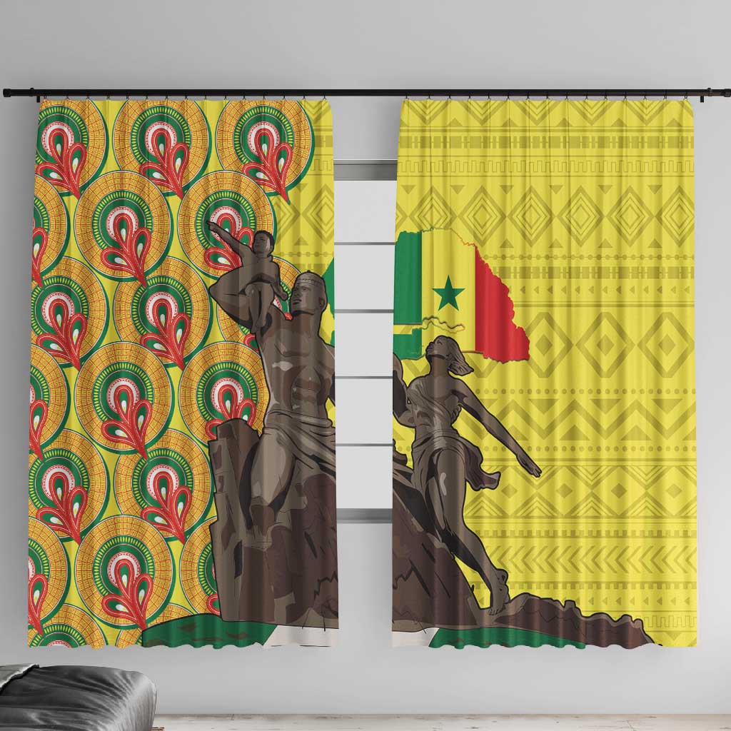 Senegal Monument de la Renaissance Window Curtain Africaine Ankara Pattern