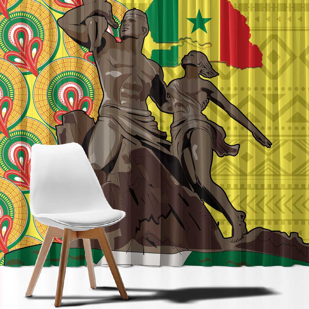 Senegal Monument de la Renaissance Window Curtain Africaine Ankara Pattern