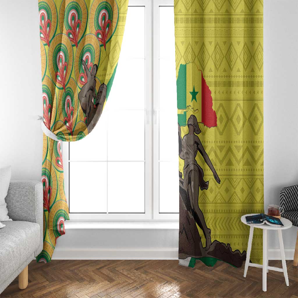 Senegal Monument de la Renaissance Window Curtain Africaine Ankara Pattern