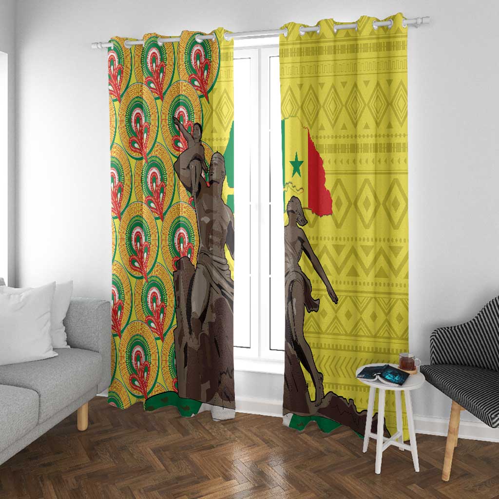 Senegal Monument de la Renaissance Window Curtain Africaine Ankara Pattern