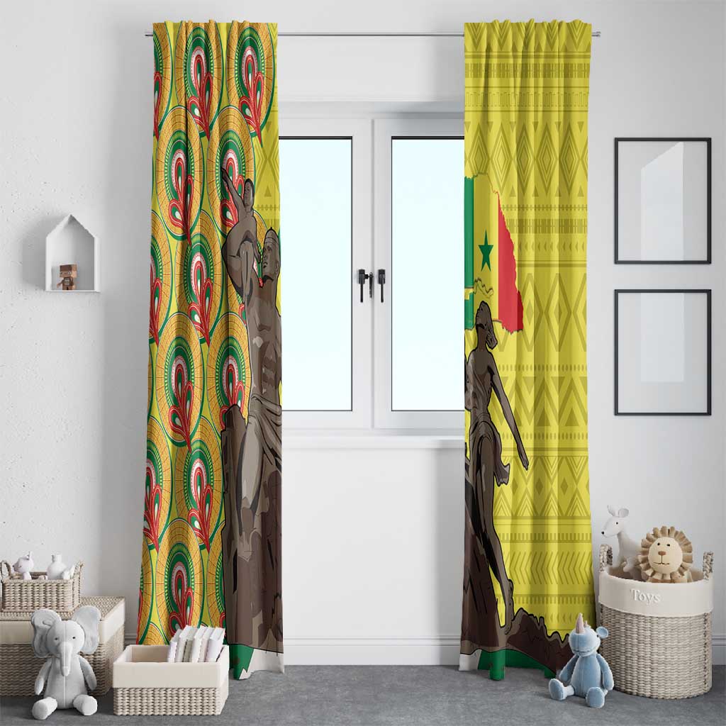 Senegal Monument de la Renaissance Window Curtain Africaine Ankara Pattern
