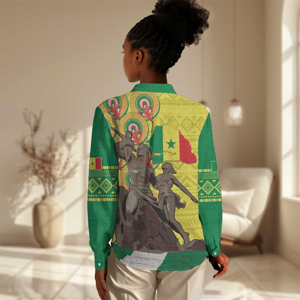 Senegal Monument de la Renaissance Women Casual Shirt Africaine Ankara Pattern